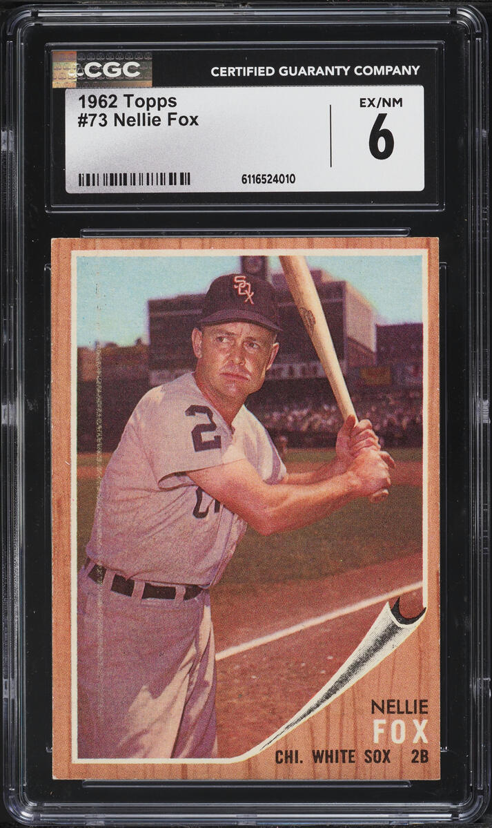 1962 Topps Nellie Fox #73 CGC 6 EXMT