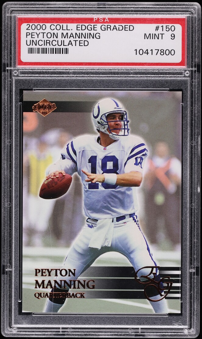 2000 Collector's Edge Graded Uncirculated Peyton Manning /5000 #150 PSA 9 MINT