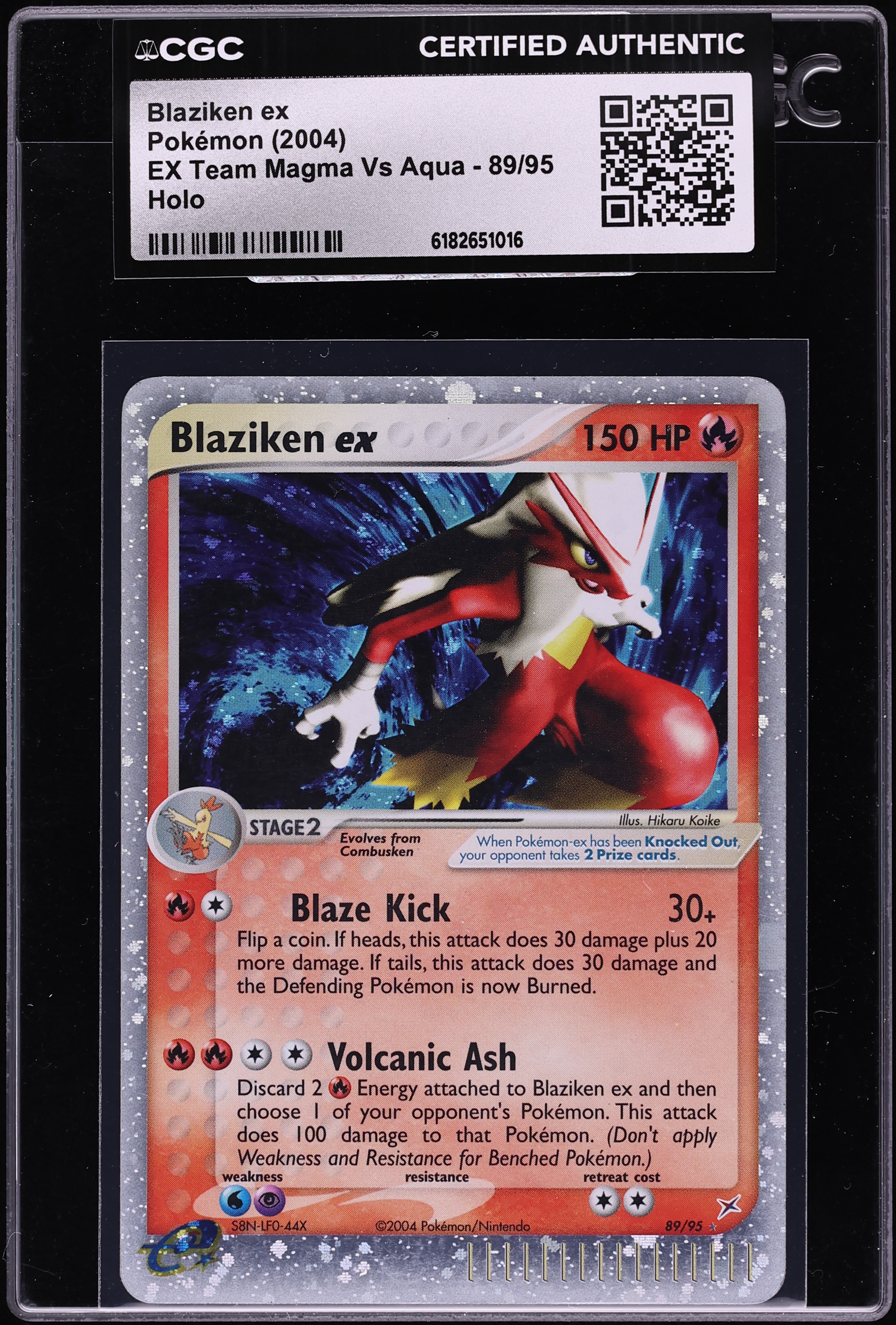 2004 Pokemon EX Team Magma Vs Aqua Holo Blaziken EX #89 CGC AUTH