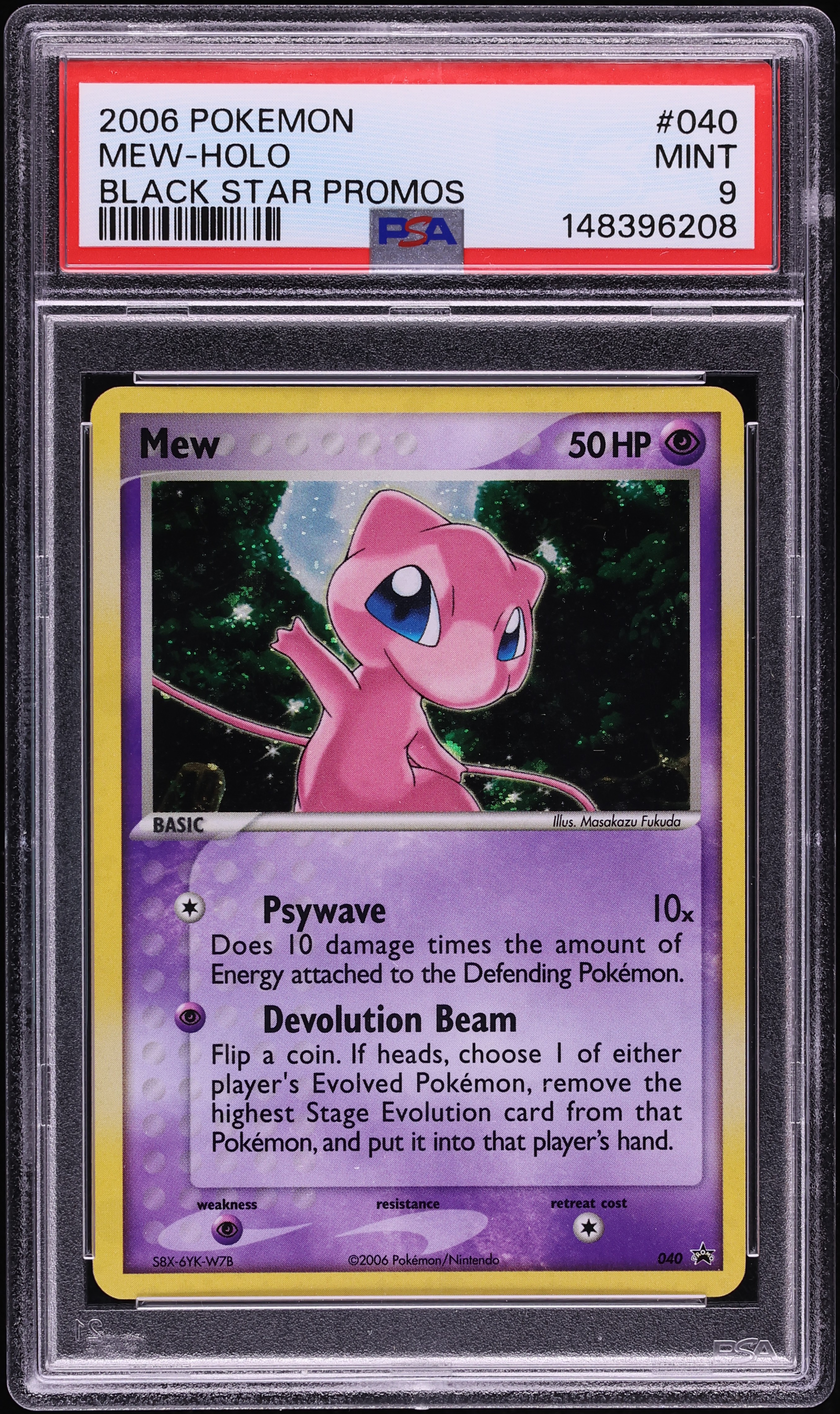 2006 Pokemon Black Star Promo Holo Mew #40 PSA 9 MINT