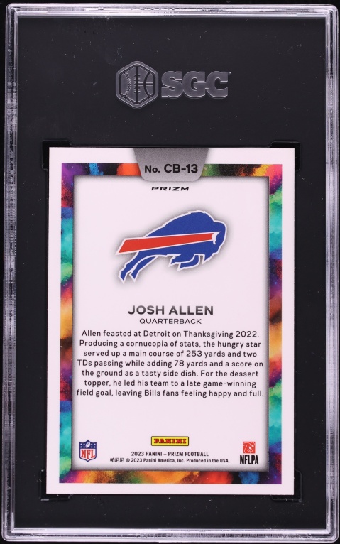 2023 Panini Prizm Color Blast Josh Allen #CB-13 SGC AUTH
