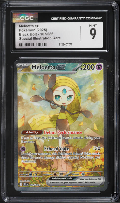 2025 Pokemon SV Black Bolt Special IR Meloetta ex #167 CGC 10 GEM