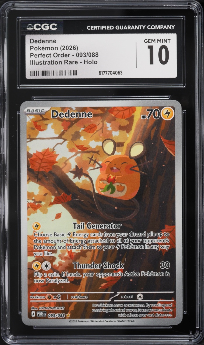 2026 Pokemon Mega Evolution Perfect Order IR Dedenne #93 CGC 10 GEM MINT
