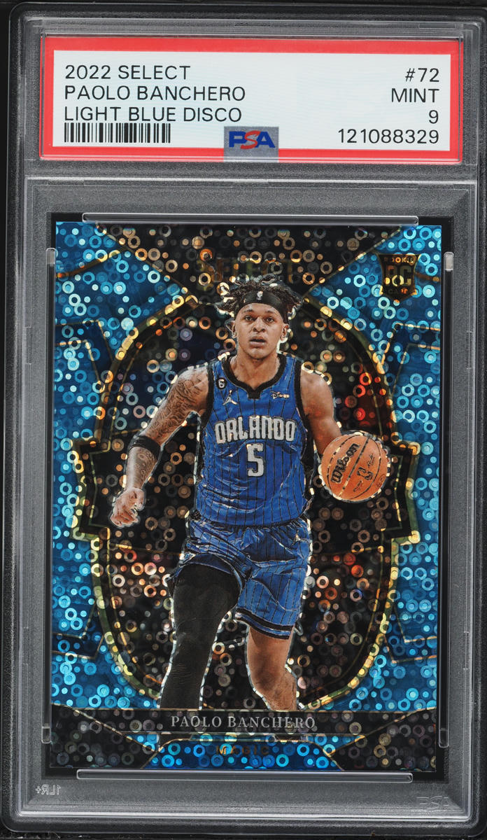 2022 Select Concourse Light Blue Disco Paolo Banchero ROOKIE /99 #72 PSA 9 MINT