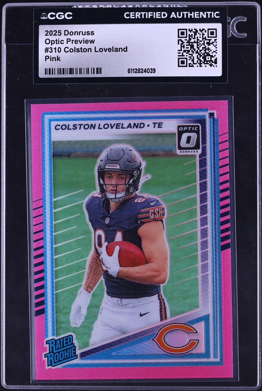 2025 Donruss Optic Preview Pink Colston Loveland ROOKIE #310 CGC AUTH