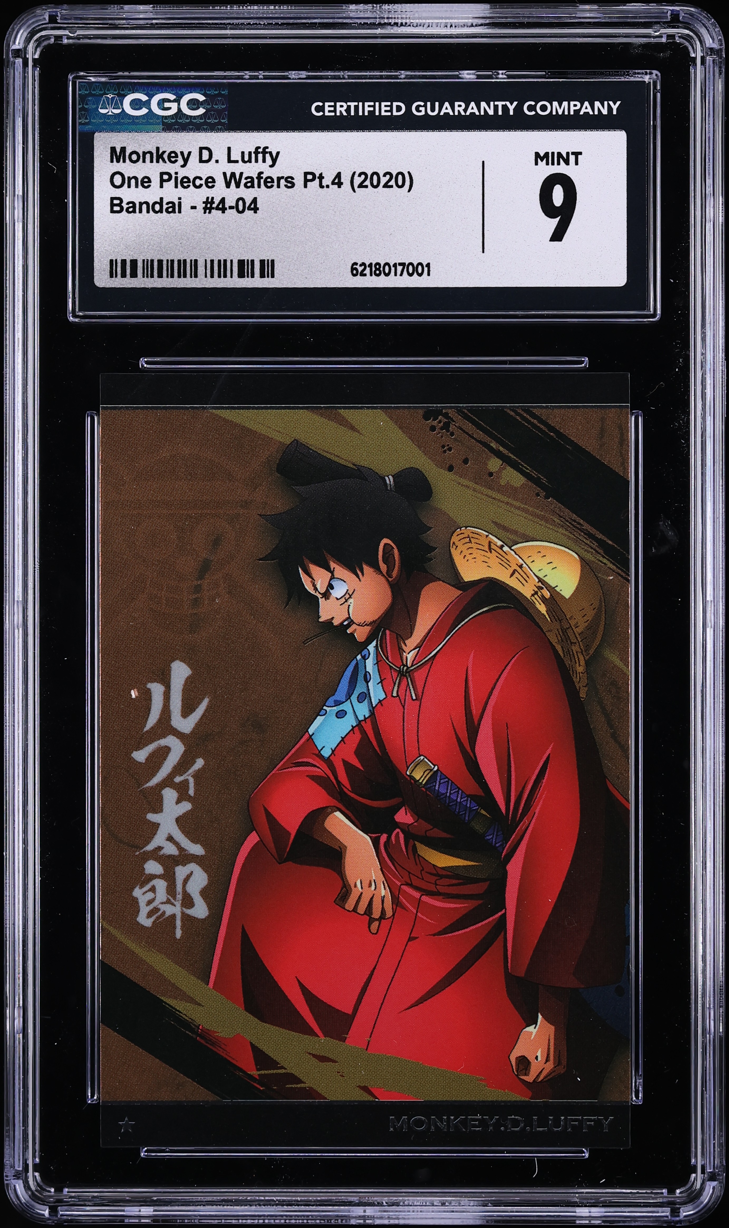 2020 Bandai One Piece Wafers Pt.4 Monkey D. Luffy #4-04 CGC 9 MINT