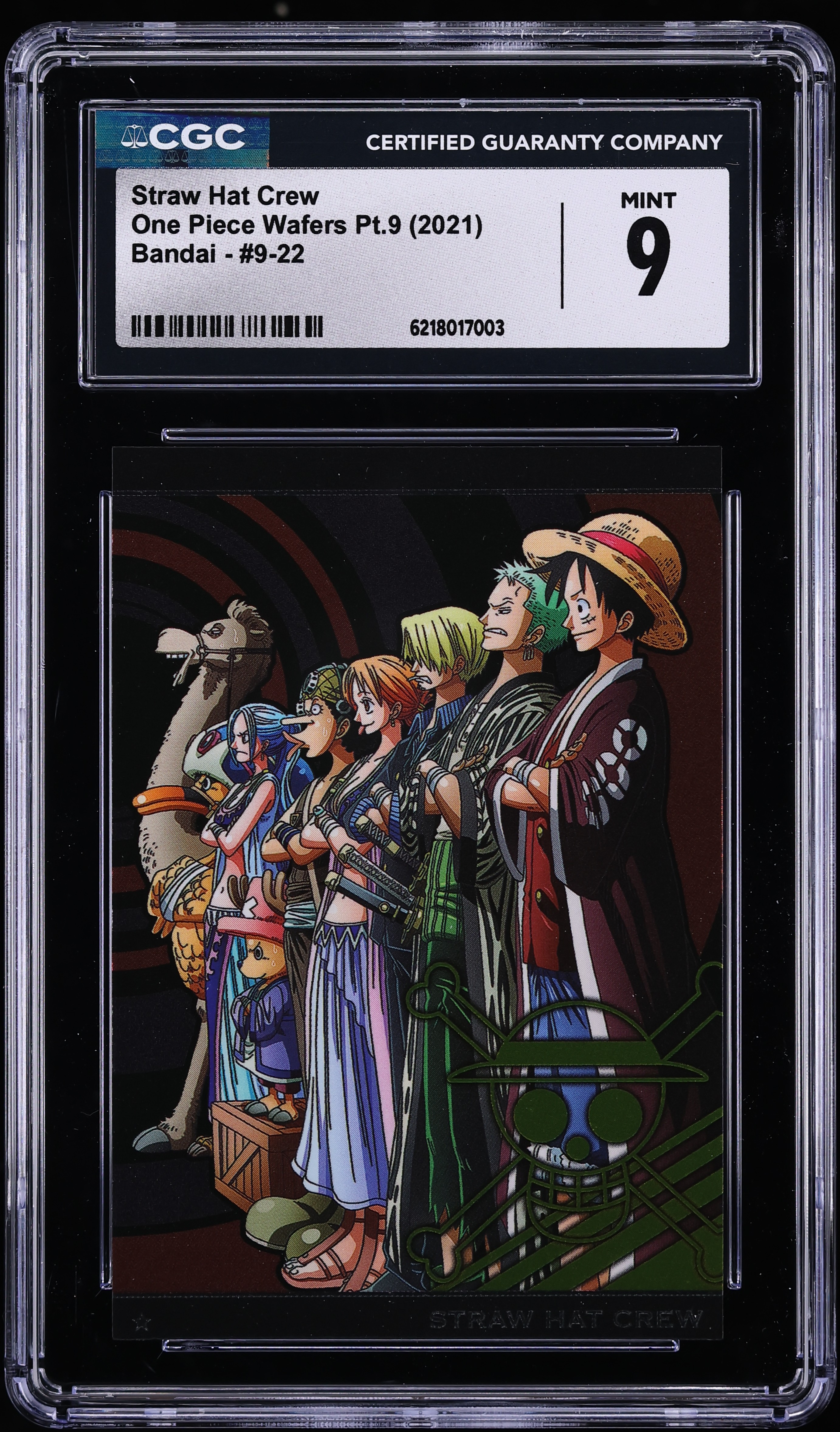 2021 Bandai One Piece Wafers Pt.9 Straw Hat Crew #9-22 CGC 9 MINT