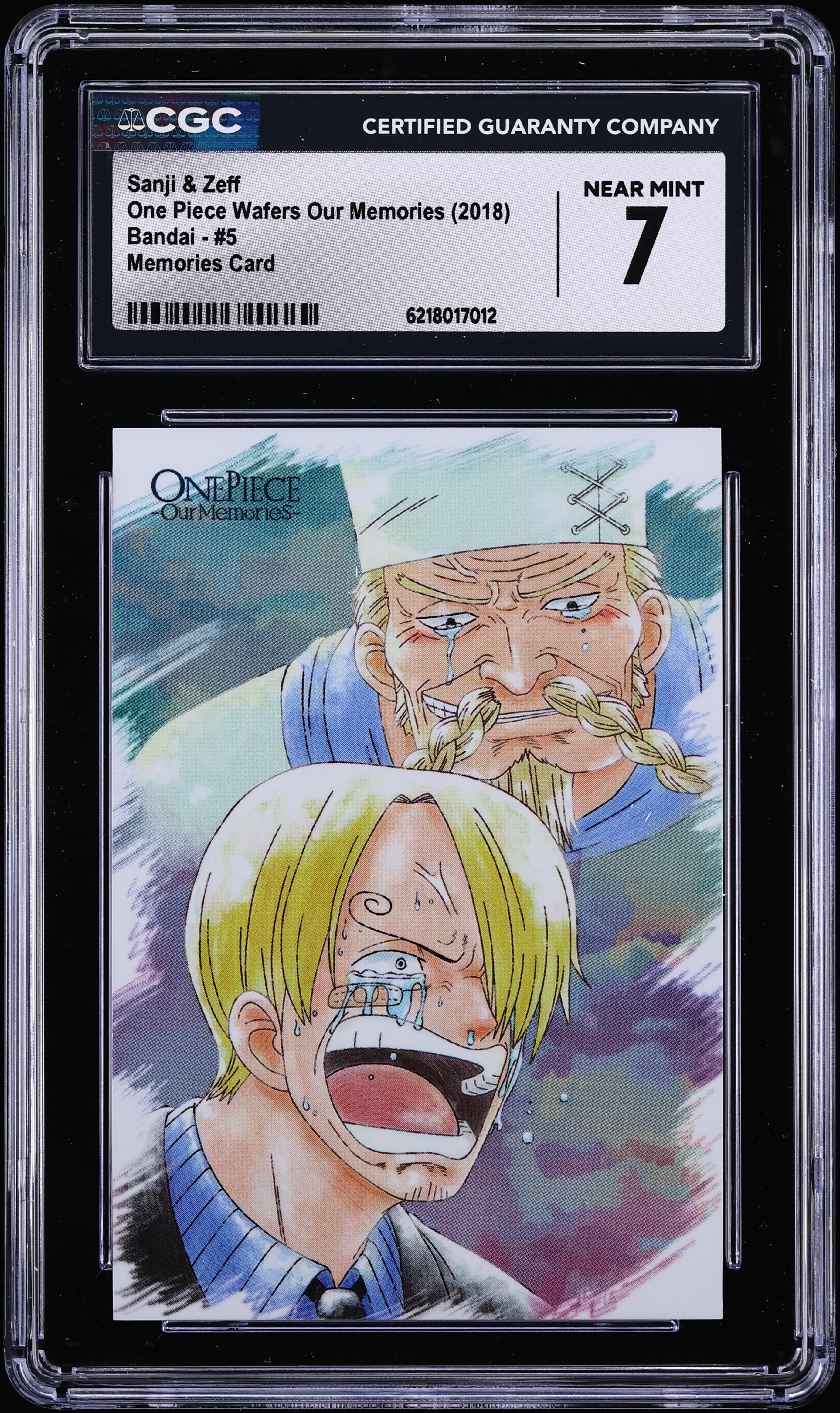 2018 Bandai One Piece Wafers Our Memories Sanji & Zeff Memories Card #5 CGC 7 NRMT