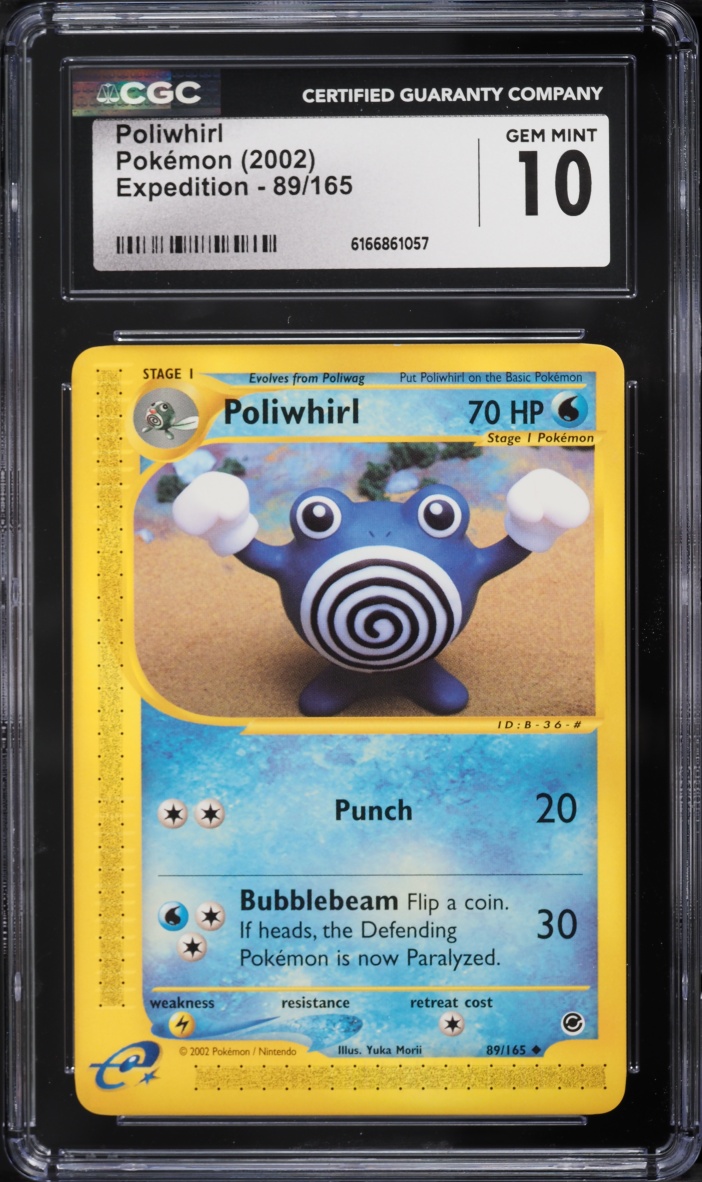 2002 Pokemon Expedition Poliwhirl #89 CGC 10 Gem Mint
