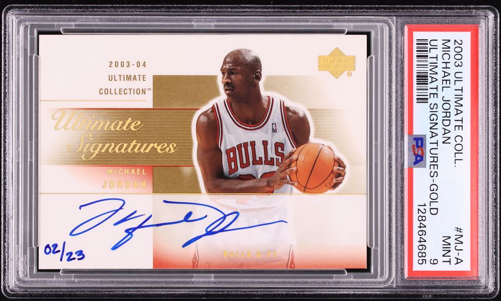 2003 Ultimate Collection Signatures Gold Michael Jordan AUTO /23 #MJ-A PSA 9 MINT