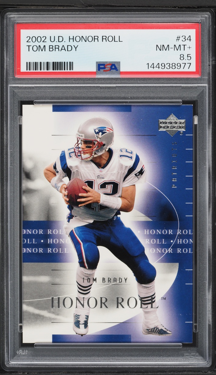 2002 Upper Deck Honor Roll Tom Brady #34 PSA 8.5 NM-MT+