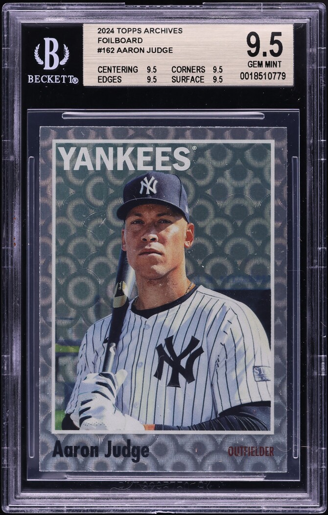 2024 Topps Archives Foilboard Aaron Judge #162 BGS 9.5 GEM MINT