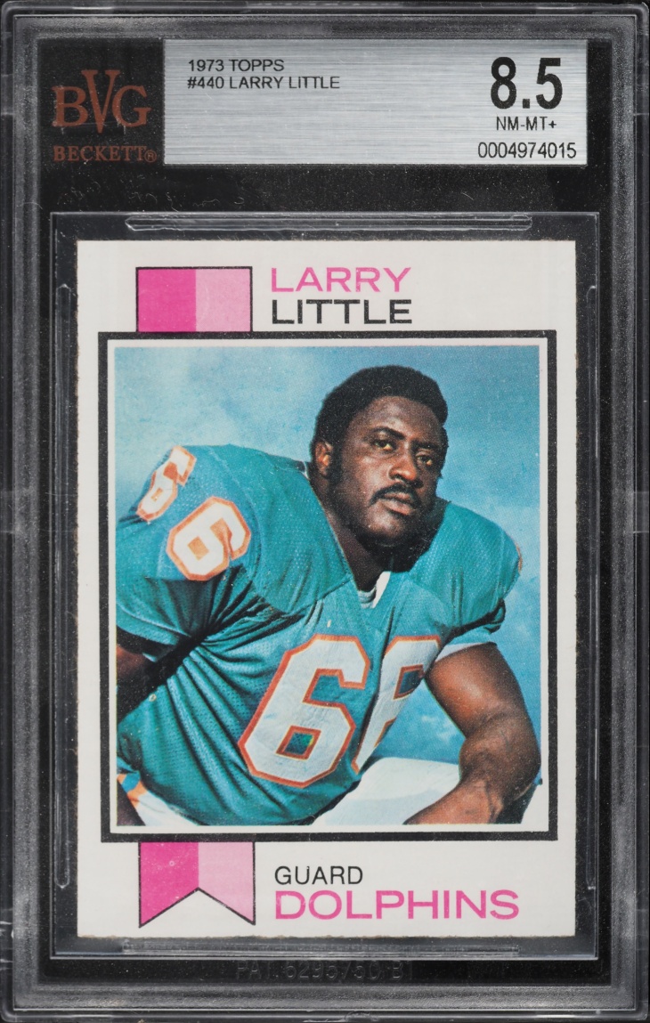 1973 Topps Football Larry Little #440 BVG 8.5 NM-MT+