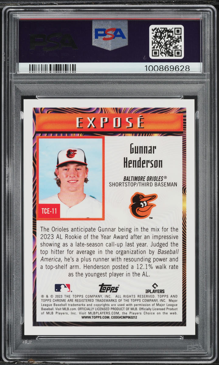 2023 Topps Chrome Expose Gunnar Henderson ROOKIE /10 #TCE11