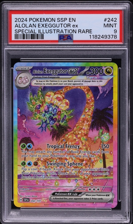 2024 Pokemon Scarlet & Violet Surging Sparks SIR Alolan Exeggutor ex #242 PSA 9 MINT