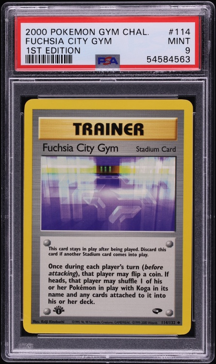 2000 Pokemon Gym Challenge 1st Edition Fuchsia City Gym #114 PSA 9 MINT