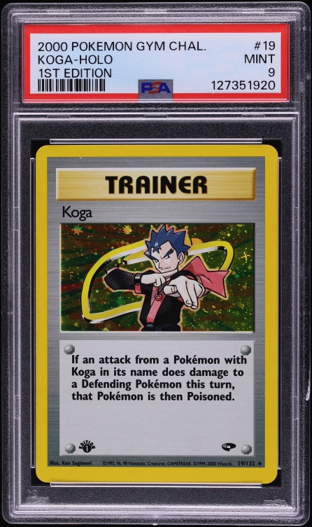 2000 Pokemon Gym Challenge 1st Edition Holo Koga #19 PSA 9 MINT