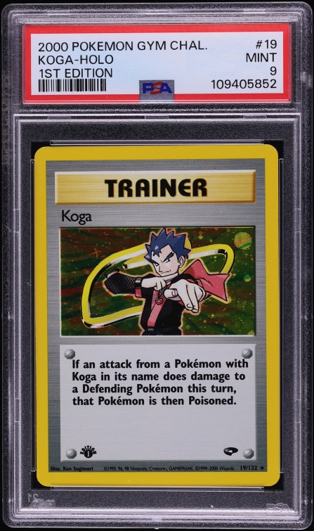 2000 Pokemon Gym Challenge 1st Edition Holo Koga #19 PSA 9 MINT