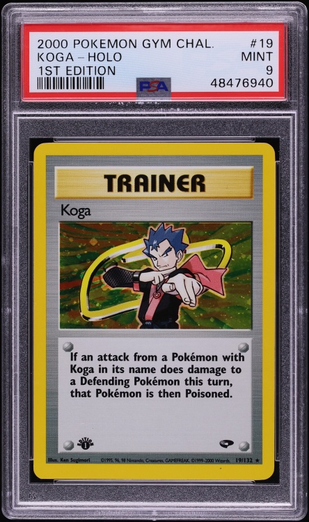 2000 Pokemon Gym Challenge 1st Edition Holo Koga #19 PSA 9 MINT