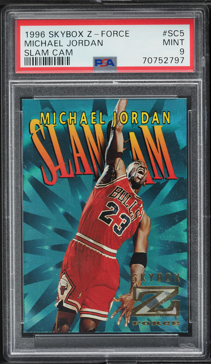 1996 Skybox Z-Force Slam Cam Michael Jordan #SC5 PSA 9 MINT