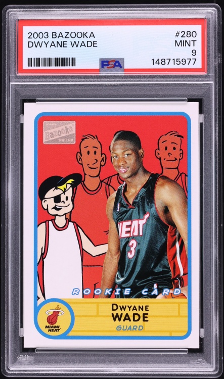 2003 Bazooka Basketball Dwyane Wade ROOKIE #280 PSA 9 MINT