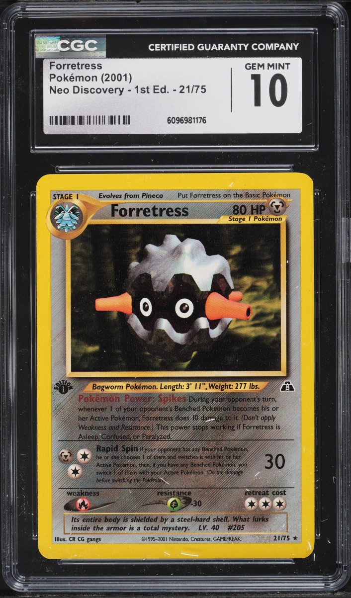 2001 Pokemon Neo Discovery 1st Edition Forretress #21 CGC 10 GEM MINT