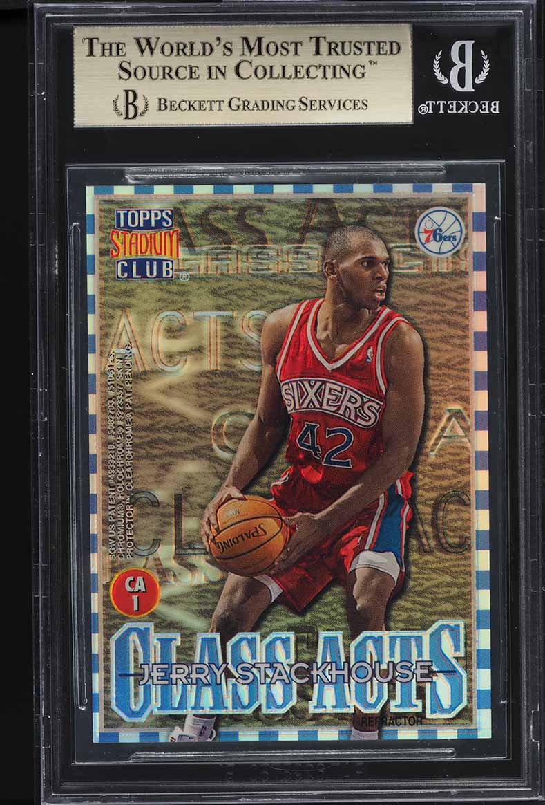 1996 Stadium Club Class Acts Refractor Michael Jordan Jerry Stackhouse BGS 9.5