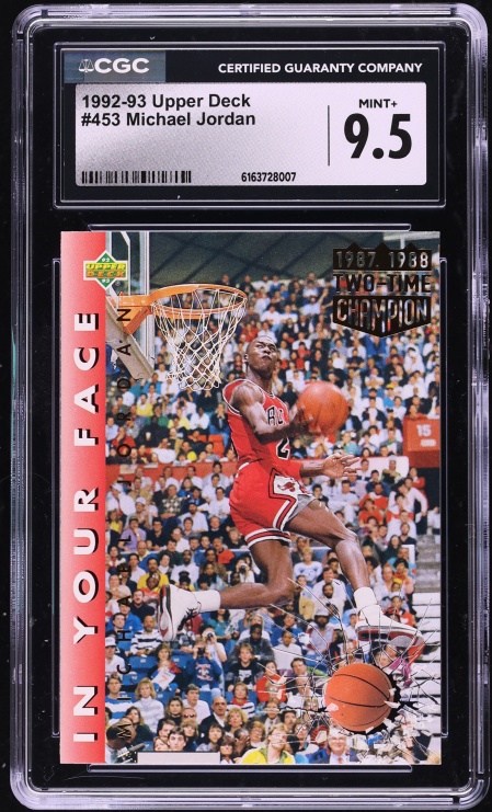 1992 Upper Deck Basketball Michael Jordan #453 CGC 9.5 MINT+