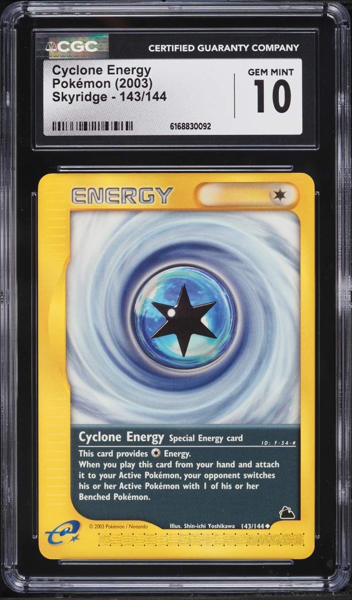 2003 Pokemon Skyridge Cyclone Energy #143 CGC 10 GEM MINT