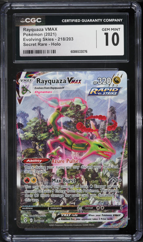 2021 Pokemon Japanese SWSH VMAX Climax Rayquaza VMAX #120 CGC 10