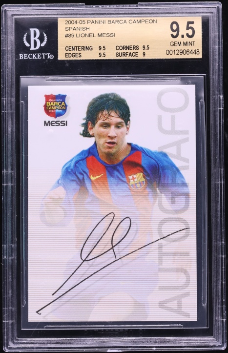 2004 Panini Megacracks Barca Campio Lionel Messi ROOKIE #89 BGS 9.5 GEM MINT - Photo 1