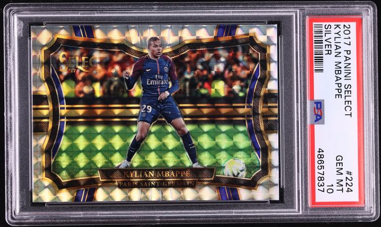 2017 Select Silver Kylian Mbappe ROOKIE #224 PSA 10 GEM MINT - Photo 1