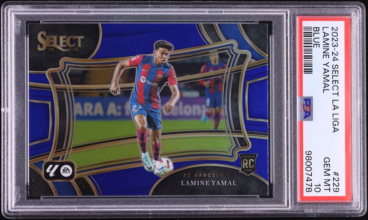 2023 Select Field Level LaLiga Blue Lamine Yamal ROOKIE #229 PSA 10 GEM MINT - Photo 1
