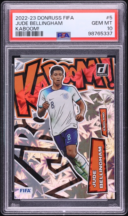 2022 Donruss FIFA Kaboom! Jude Bellingham #5 PSA 10 GEM MINT - Photo 1