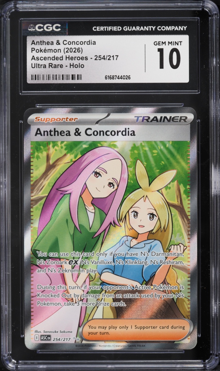 2026 Pokemon Mega Evolution Ascended Heroes Full Art Anthea & Concordia #254 CGC 10 GEM MINT