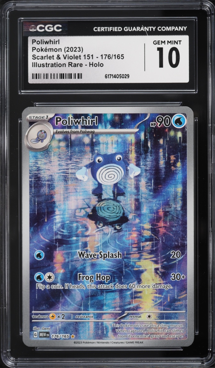 2023 Pokemon Scarlet & Violet 151 IR Poliwhirl #176 CGC 10 GEM MINT