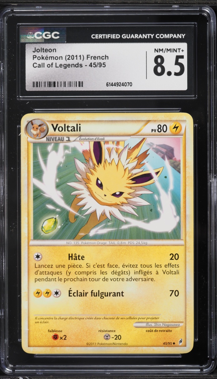 2011 Pokemon French Call Of Legends Jolteon #45 CGC 8.5 NM-MT+