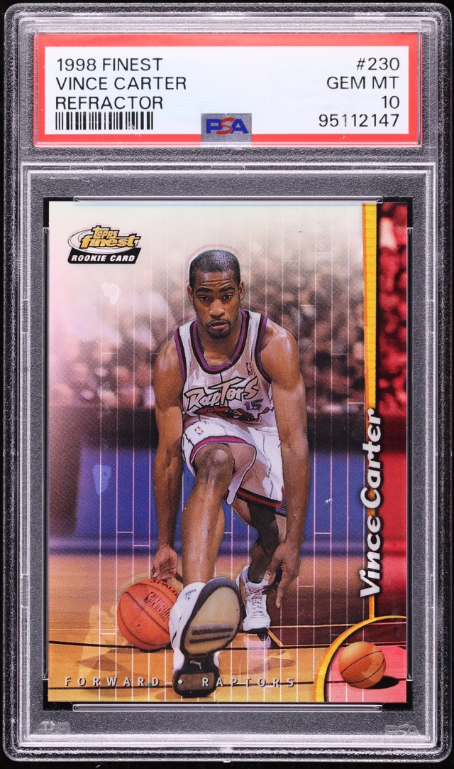 1998 Finest Refractor Vince Carter ROOKIE #230 PSA 10 GEM MINT