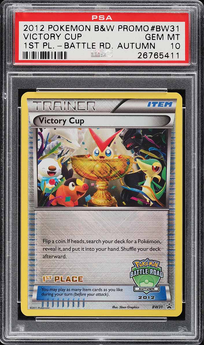 2012 Pokemon Black & White Promo 1st Place Battle Autumn Victory Cup PSA 10
