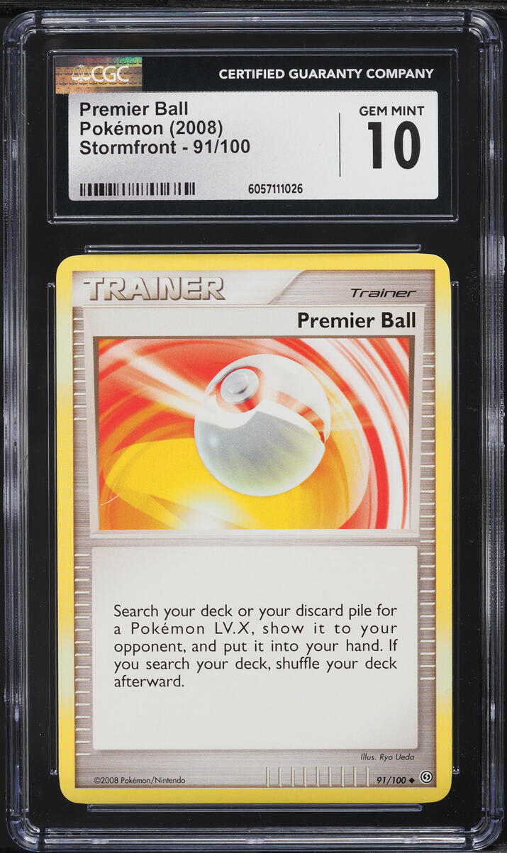 2008 Pokemon Stormfront Premier Ball #91 CGC 10 GEM MINT