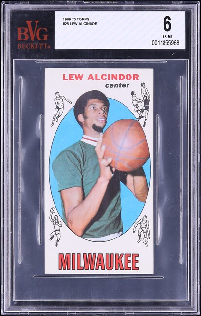 1969 Topps Basketball Lew Alcindor ROOKIE #25 BVG 6 EXMT