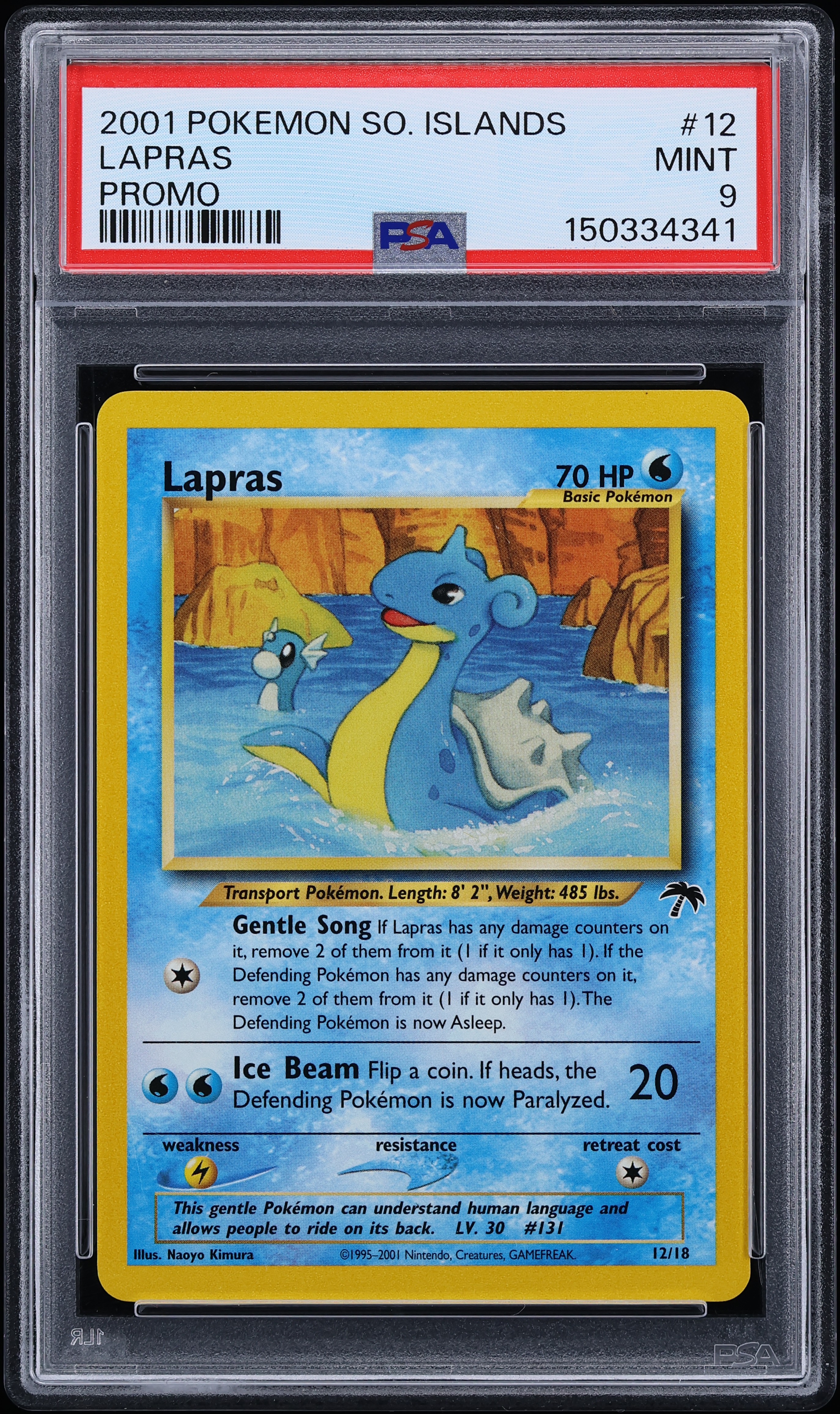 2001 Pokemon Southern Islands Promo Lapras #12 PSA 9 MINT