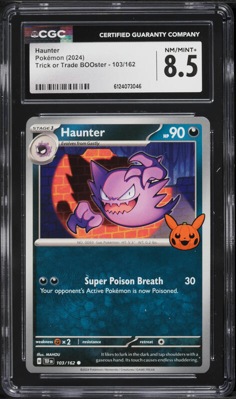 1997 Pokemon Japanese Topsun Blu Back Haunter #93 CGC 6 EXMT on