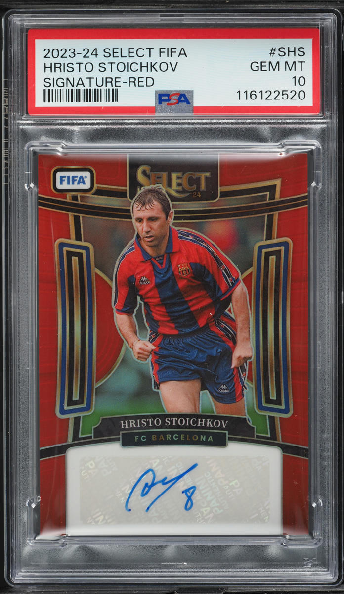 2023 Select FIFA Signatures Red Hristo Stoichkov AUTO #S-HS PSA 10 GEM ...