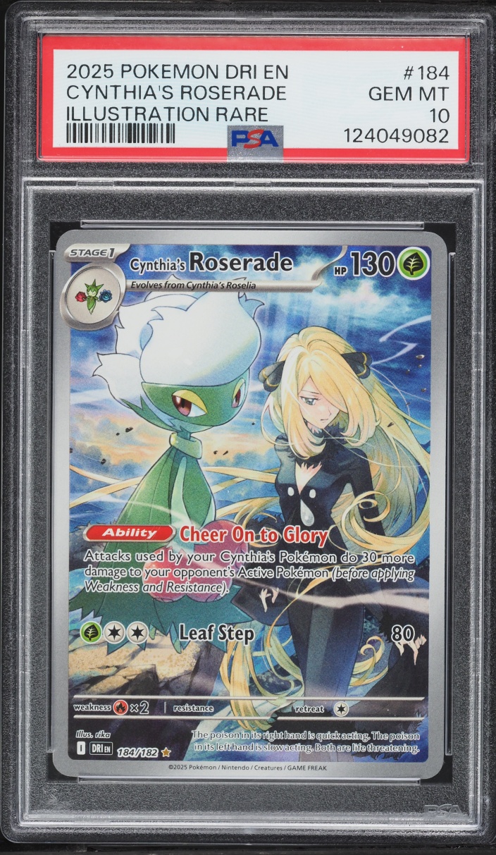 2025 Pokemon Scarlet & Violet Destined Rivals IR Cynthia's Roserade #184 PSA 10 GEM MINT