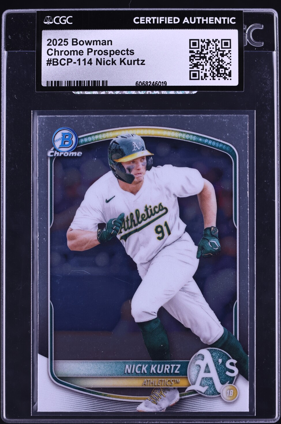 2025 Bowman Chrome Nick Kurtz PROSPECT #BCP-114 CGC AUTH