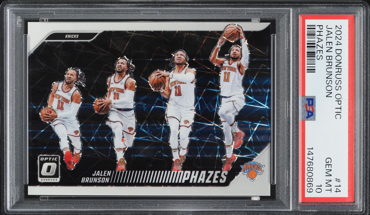 2024 Donruss Optic Phazes Prizm Jalen Brunson #14 PSA 10 GEM MINT