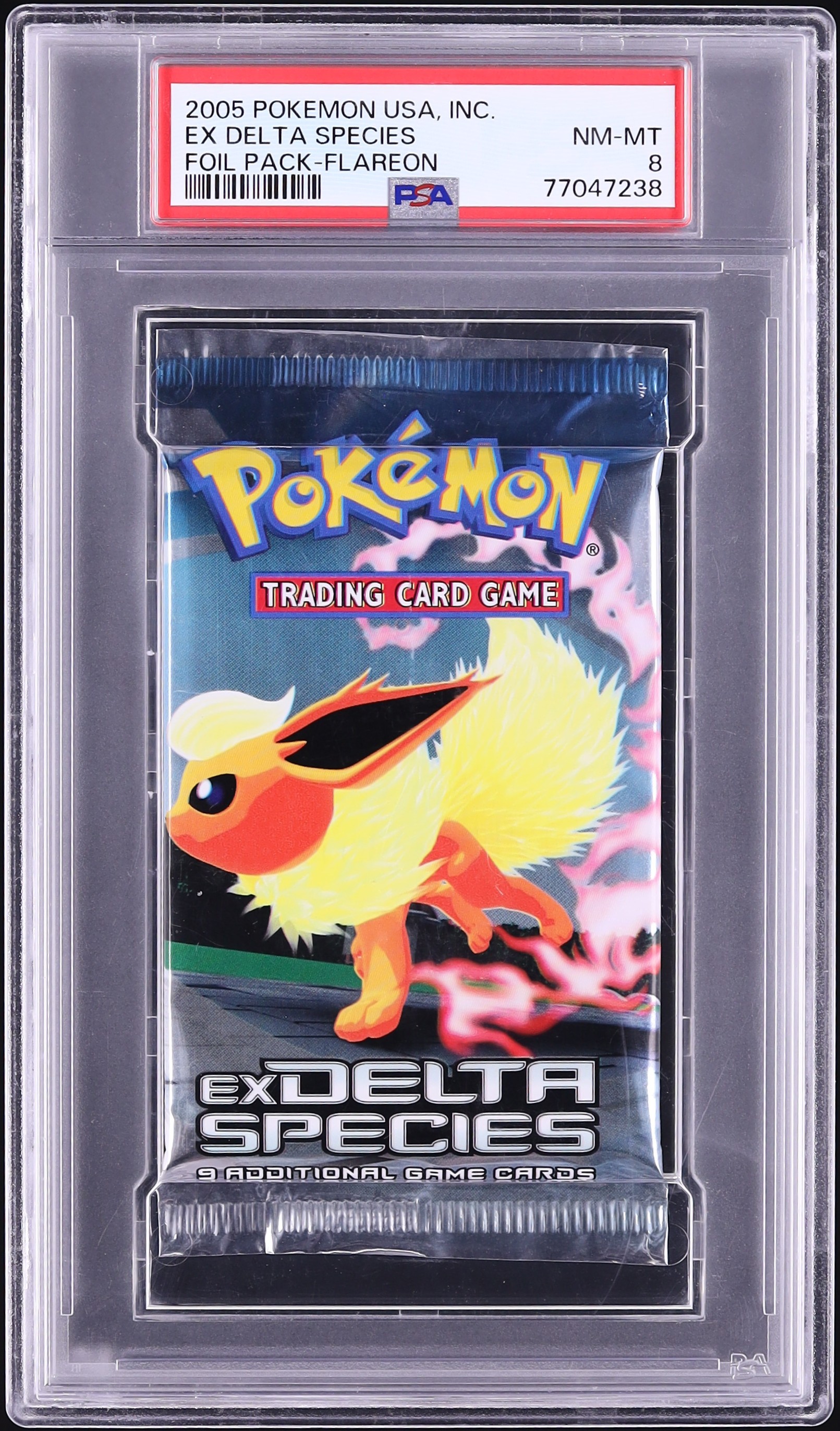 2005 Pokemon Ex Delta Species Foil Pack Flareon PSA 8 NM-MT on