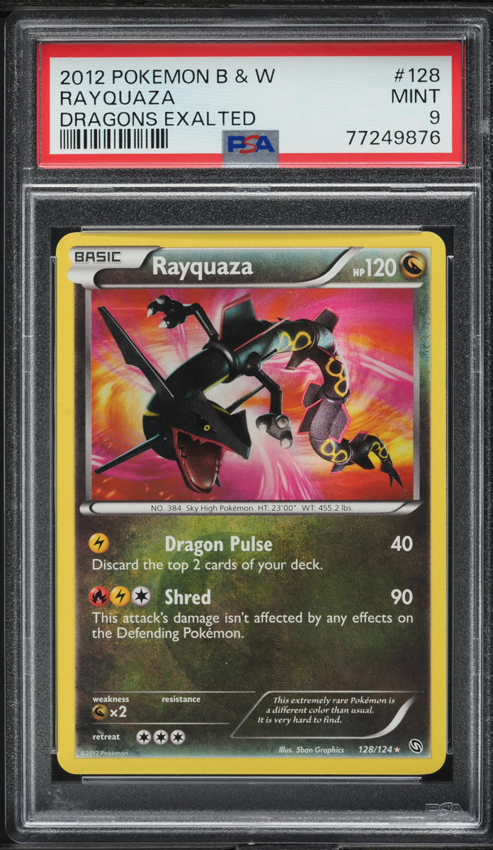 2012 Pokemon Black & White Dragons Exalted Holo Rayquaza #128 PSA 9 MINT