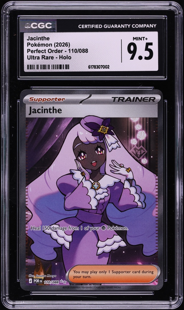 2026 Pokemon Mega Evolution Perfect Order Full Art Jacinthe #110 CGC 9.5 MINT+